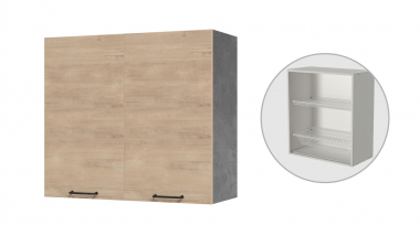Шкаф кухонный настенный 2-х дв. с сушкой 600 мм. (Лофт)